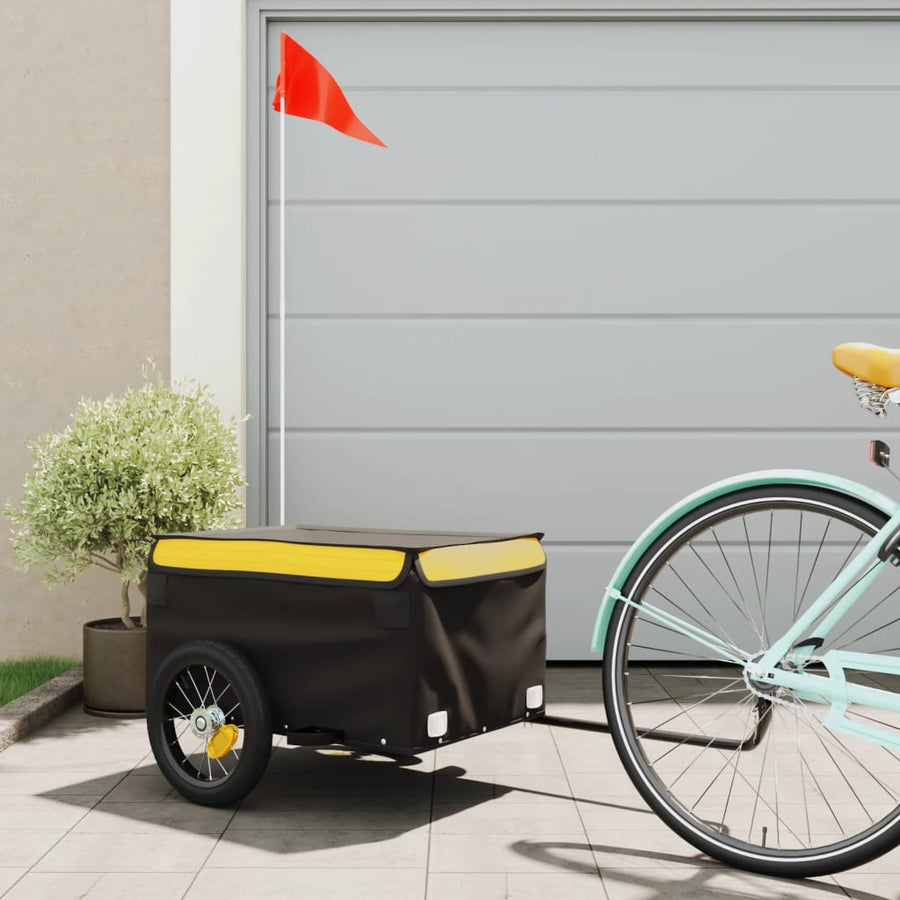 Fietstrailer 30 Kg Ijzer Zwart En 120 x 54 x 44 cm