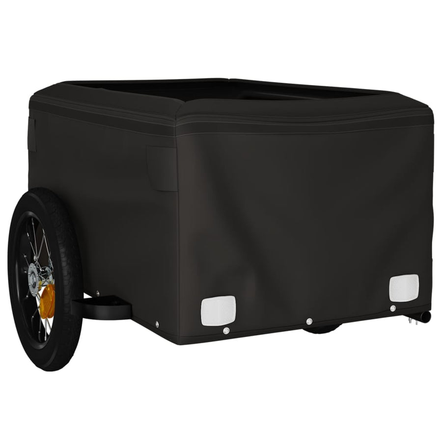 Fietstrailer 30 kg ijzer zwart en blauw 120 x 54 x 44 cm Blauw