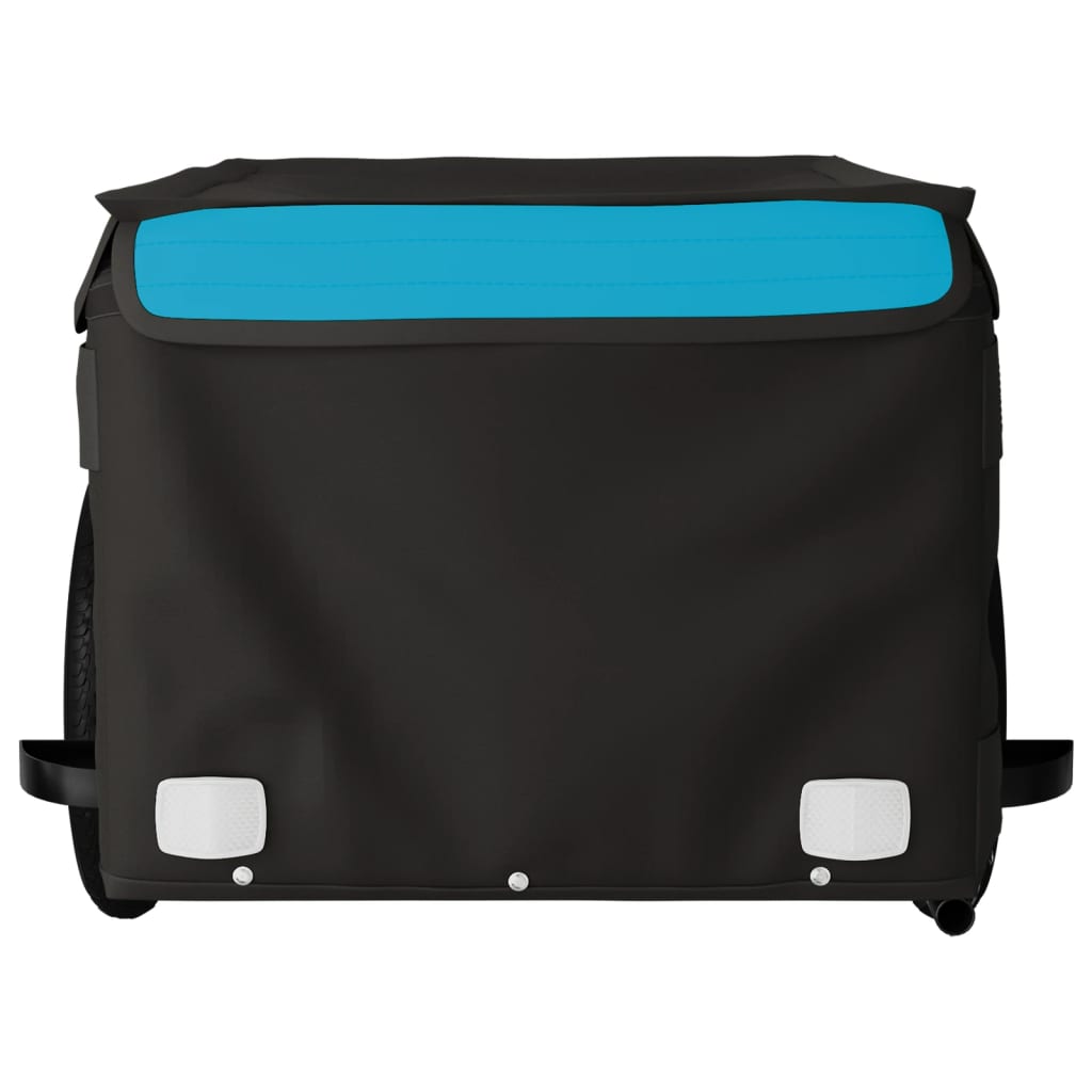 Fietstrailer 30 kg ijzer zwart en blauw 120 x 54 x 44 cm Blauw