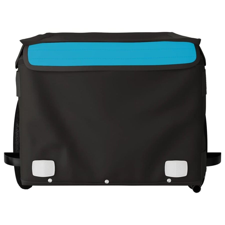 Fietstrailer 30 kg ijzer zwart en blauw 120 x 54 x 44 cm Blauw