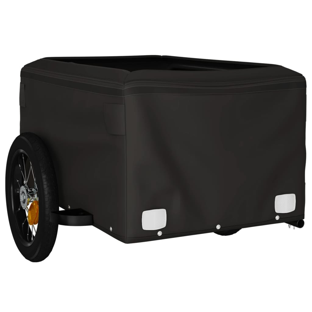 Fietstrailer 30 kg ijzer zwart en groen 120 x 54 x 44 cm Groen