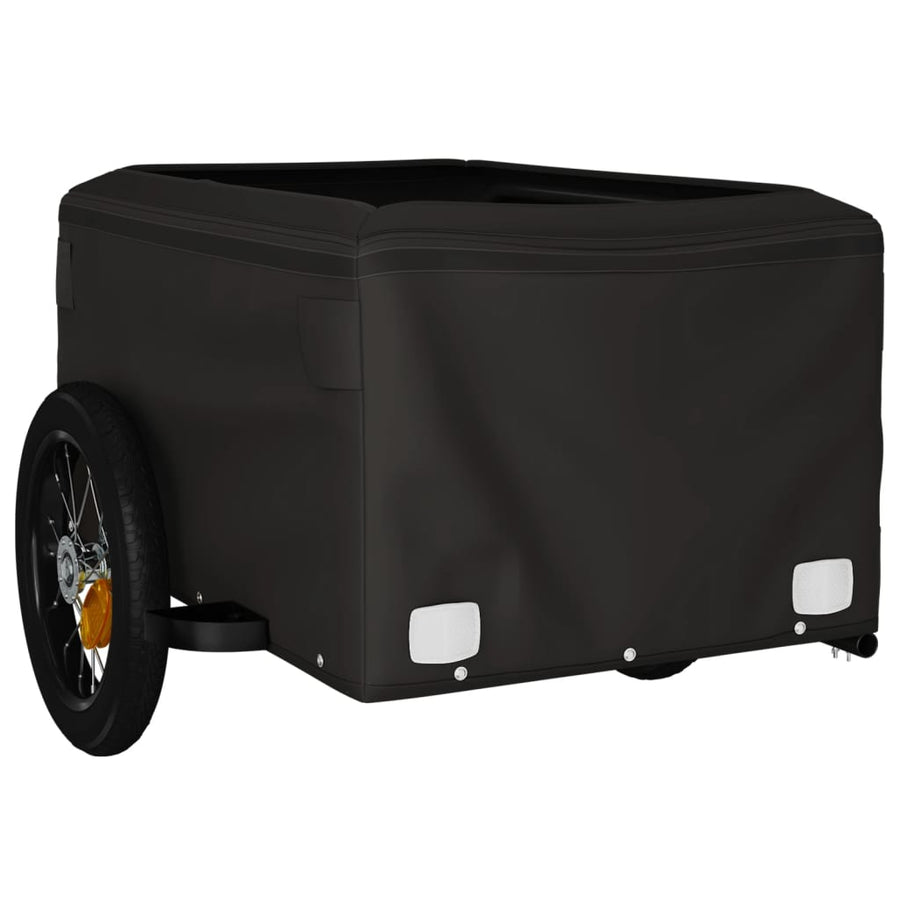 Fietstrailer 30 kg ijzer zwart en groen 120 x 54 x 44 cm Groen