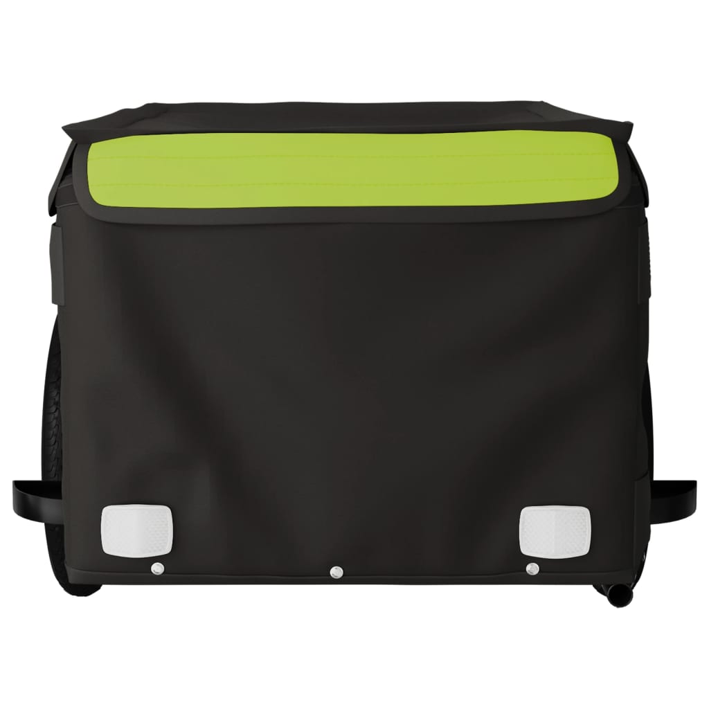Fietstrailer 30 kg ijzer zwart en groen 120 x 54 x 44 cm Groen