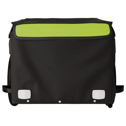 Fietstrailer 30 kg ijzer zwart en groen 120 x 54 x 44 cm Groen