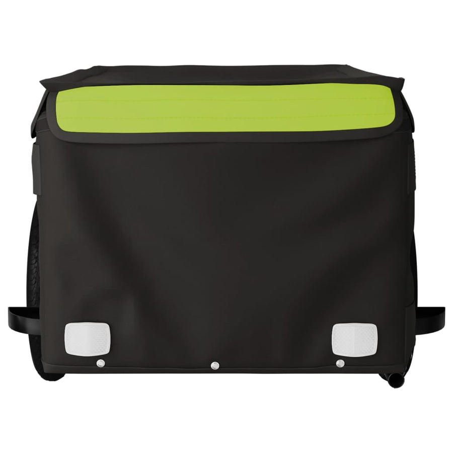 Fietstrailer 30 kg ijzer zwart en groen 120 x 54 x 44 cm Groen