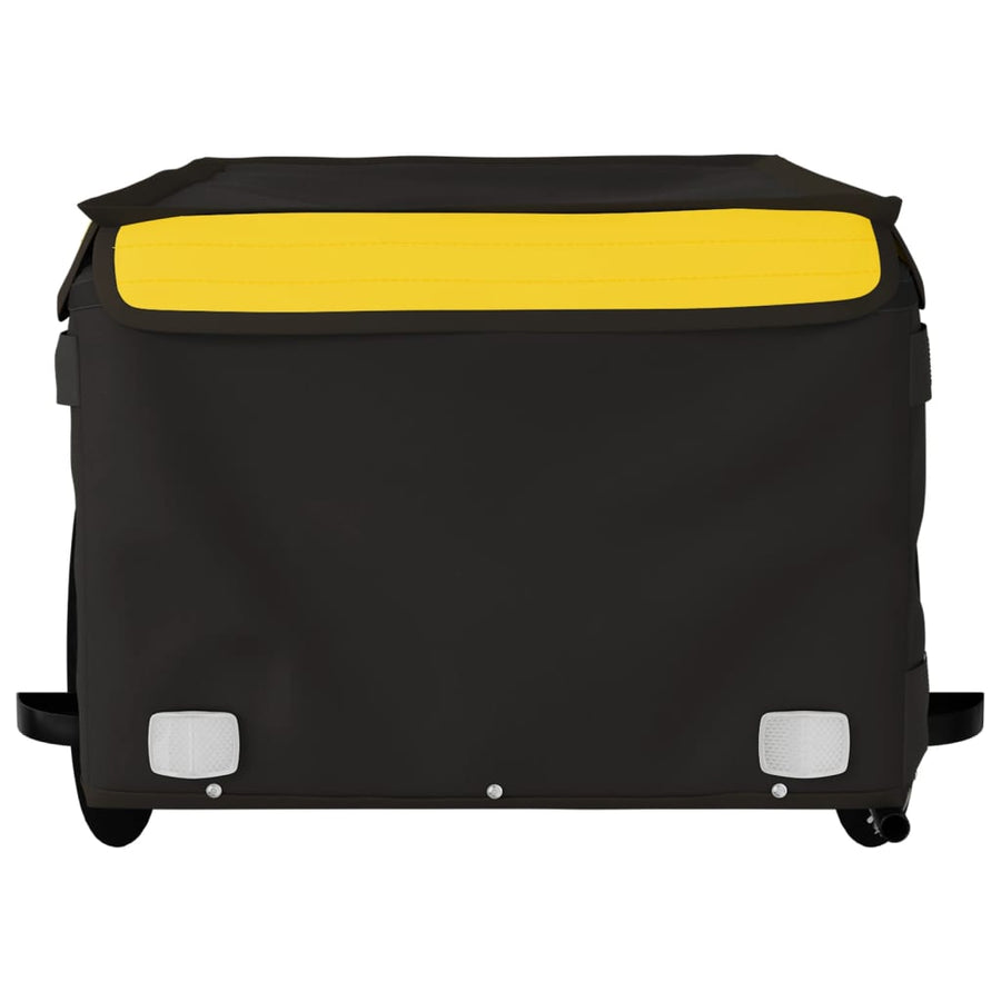 Fietstrailer 45 kg ijzer zwart en geel 124 x 62.5 x 52 cm Geel