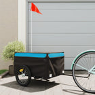 Bicycle trailer 45 kg iron black and blue