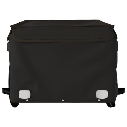 Fietstrailer 45 kg ijzer zwart 124 x 62.5 x 52 cm Zwart