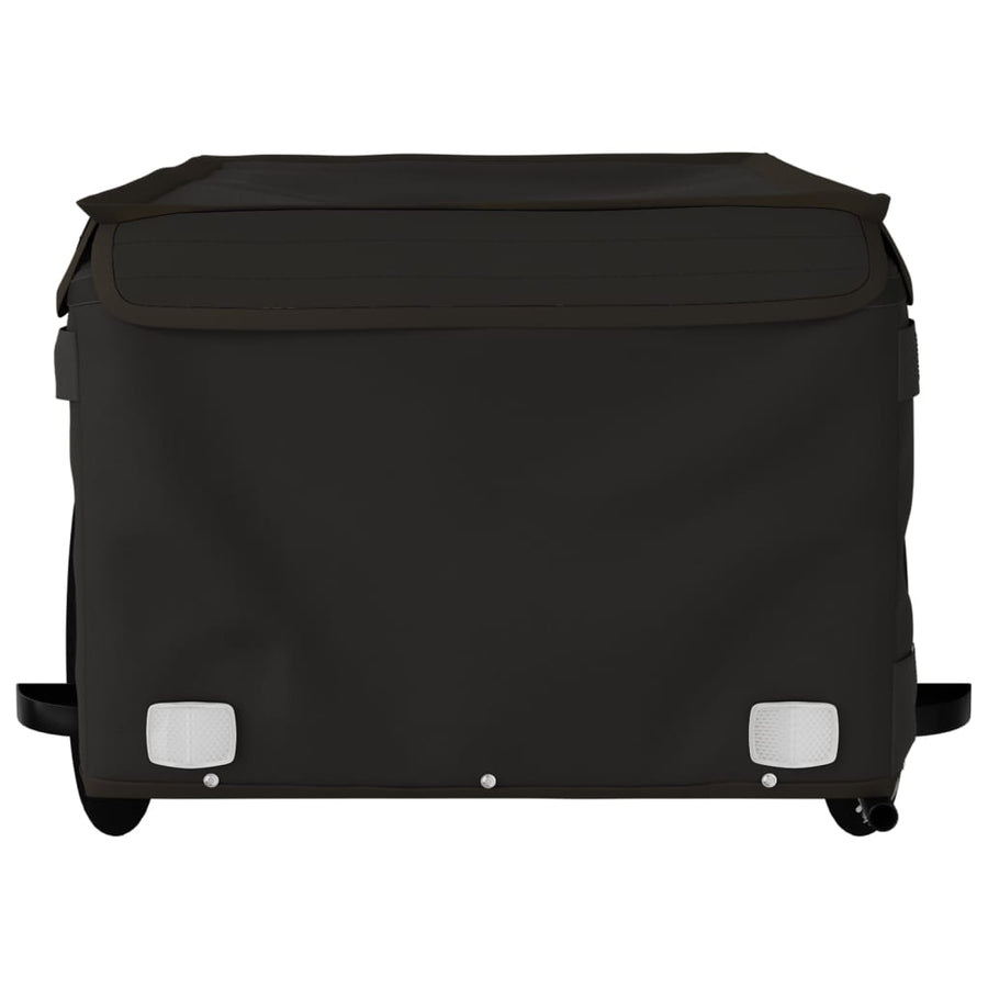Fietstrailer 45 kg ijzer zwart 124 x 62.5 x 52 cm Zwart