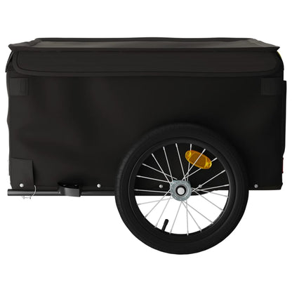 Fietstrailer 45 kg ijzer zwart 124 x 62.5 x 52 cm Zwart