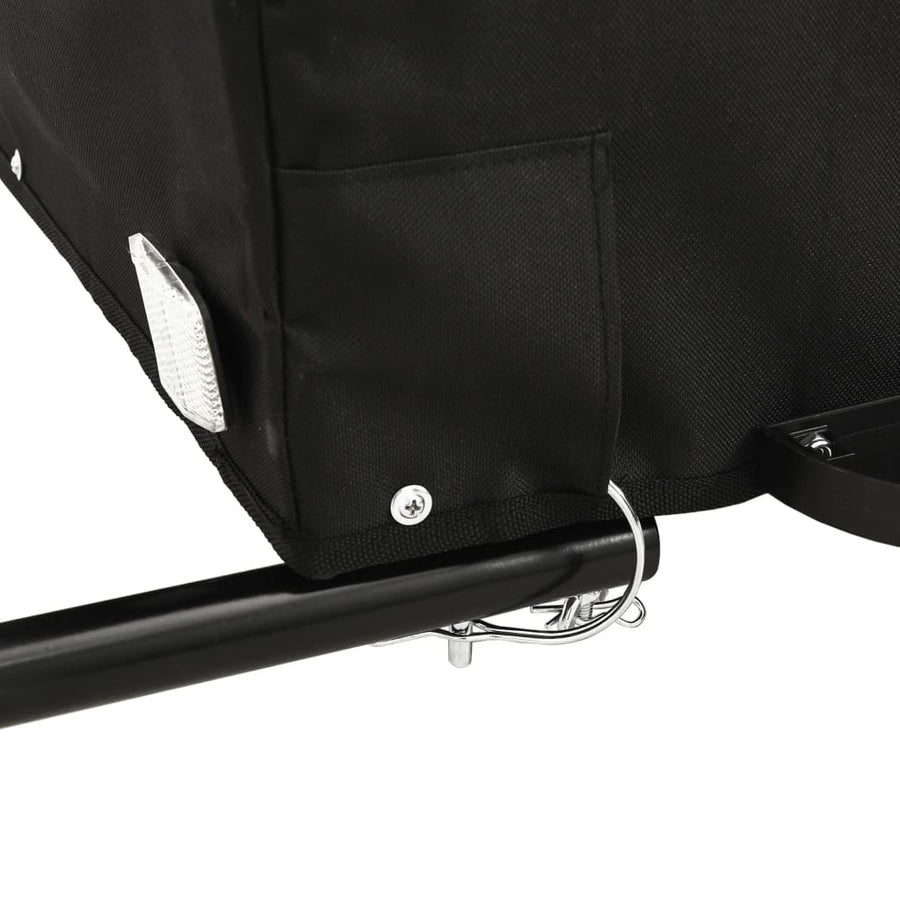 Fietstrailer 45 kg ijzer zwart 124 x 62.5 x 52 cm Zwart