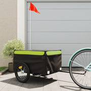 Fietstrailer 45 kg ijzer zwart groen