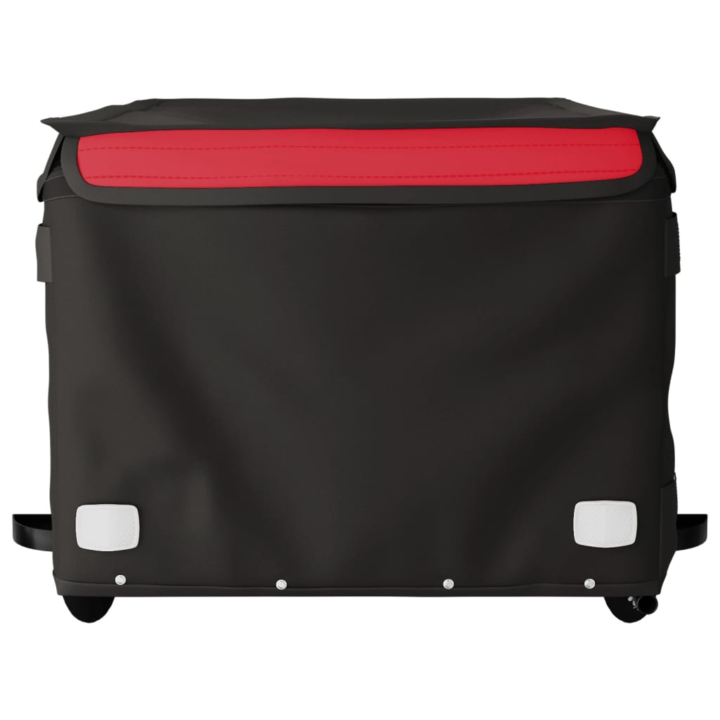 Fietstrailer 45 kg ijzer zwart en rood 134 x 69 x 59 cm Rood