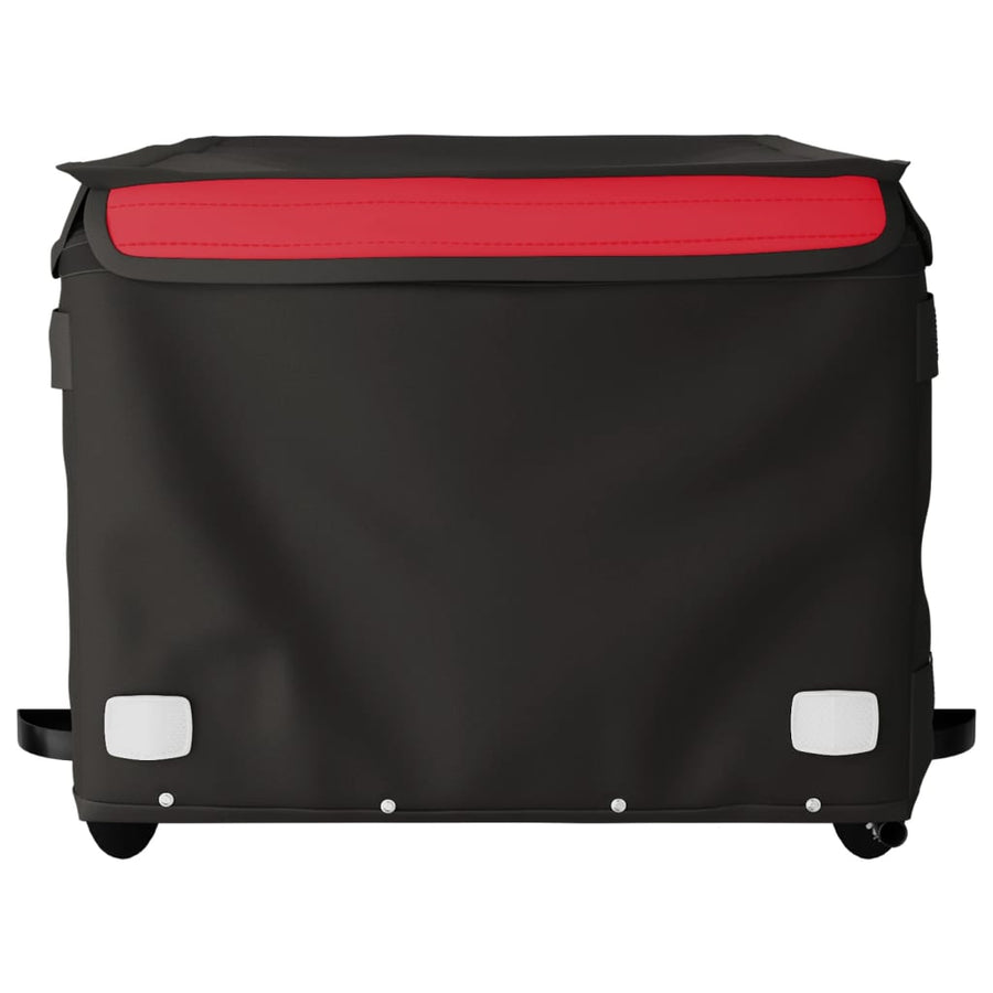 Fietstrailer 45 kg ijzer zwart en rood 134 x 69 x 59 cm Rood