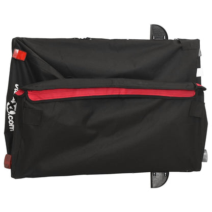 Fietstrailer 45 kg ijzer zwart en rood 134 x 69 x 59 cm Rood