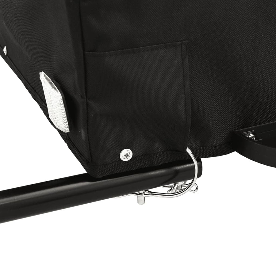 Fietstrailer 45 kg ijzer zwart en rood 134 x 69 x 59 cm Rood