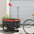 Fietstrailer 30 kg ijzer zwart oranje