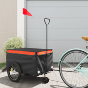 Fietstrailer 30 kg ijzer zwart oranje