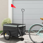 Bicycle trailer 30 kg iron black and grey