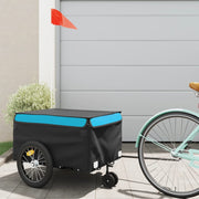Fietstrailer 45 kg ijzer zwart blauw