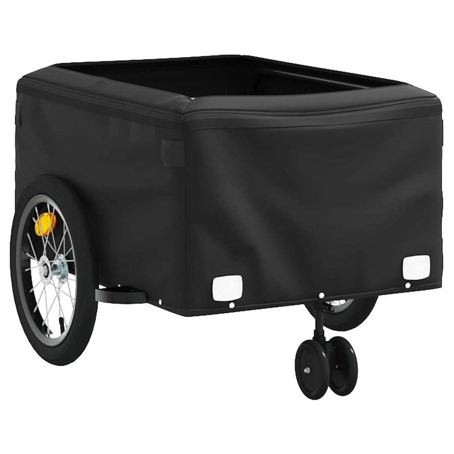 Fietstrailer 45 Kg Ijzer Zwart En Groen 62.5 x 124 x 52 cm