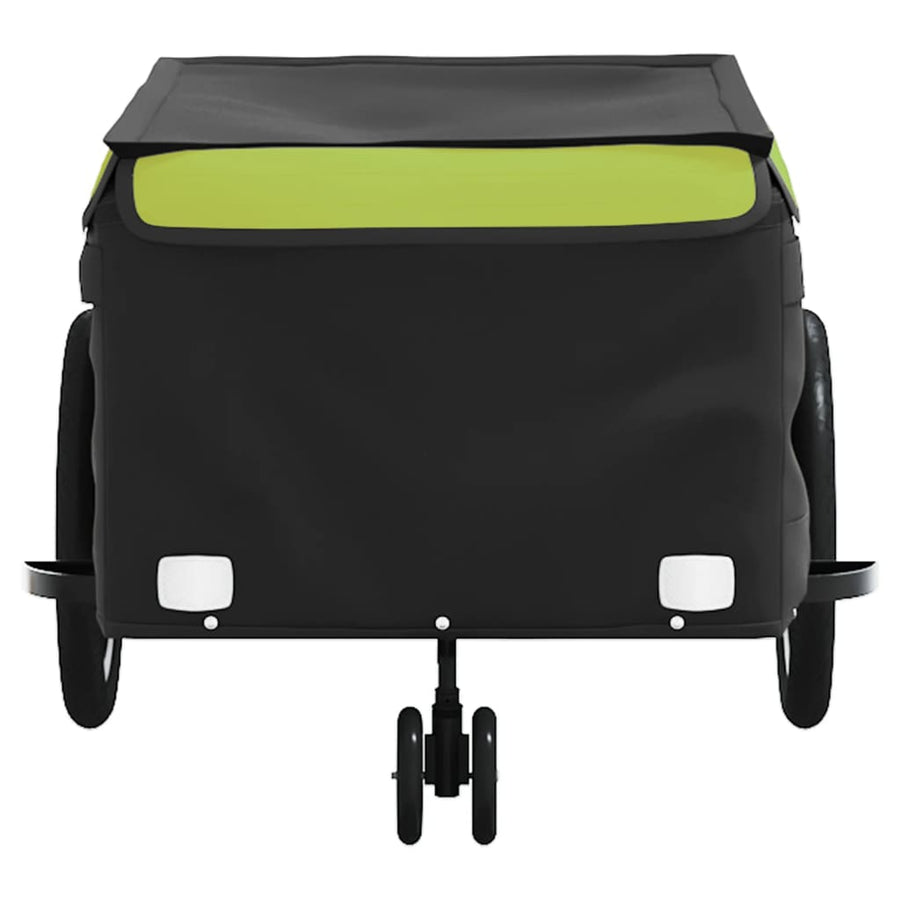 Fietstrailer 45 Kg Ijzer Zwart En Groen 62.5 x 124 x 52 cm