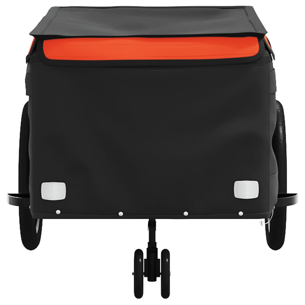 Fietstrailer 45 Kg Ijzer Zwart En Oranje orange 137 x 68 x 59 cm