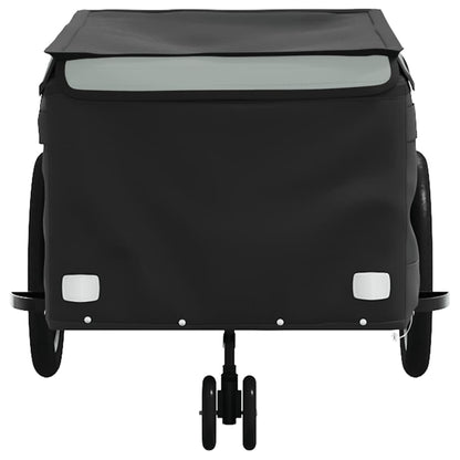 Fietstrailer 45 Kg Ijzer Zwart En Grijs 137 x 68 x 59 cm