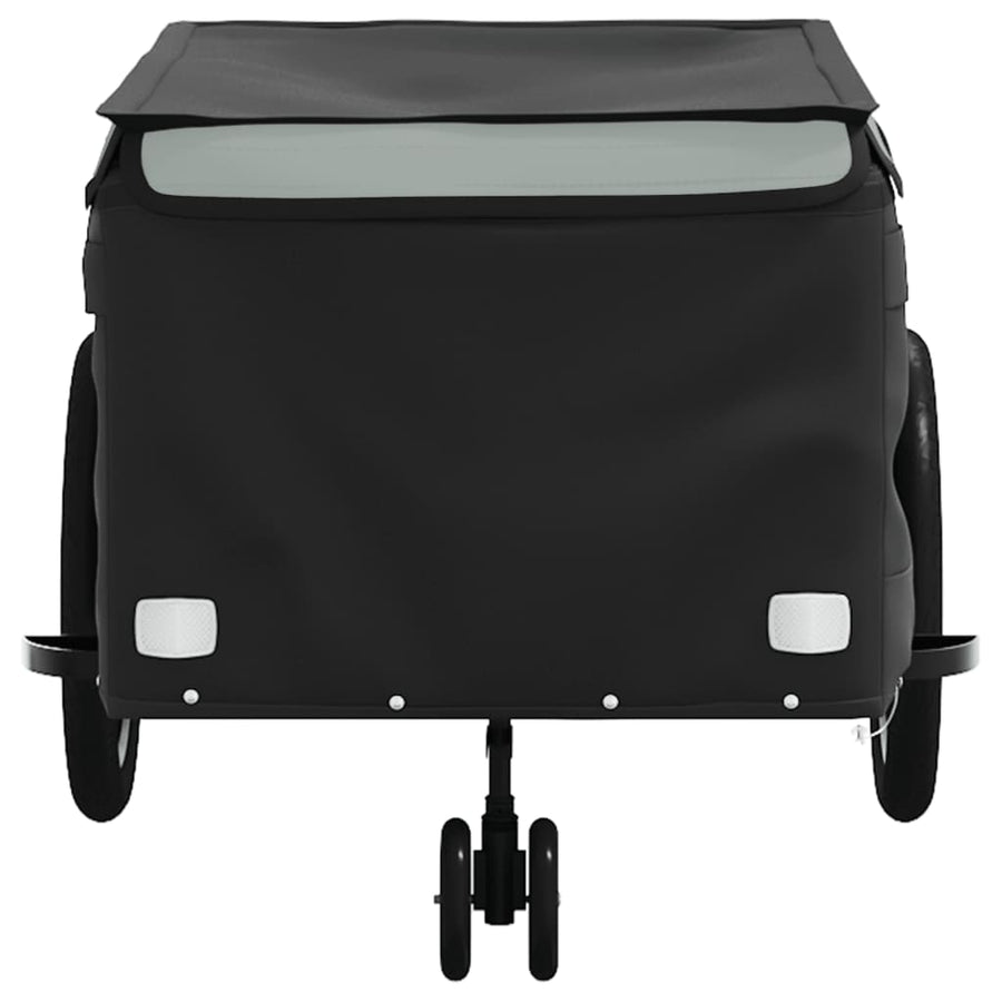 Fietstrailer 45 Kg Ijzer Zwart En Grijs 137 x 68 x 59 cm