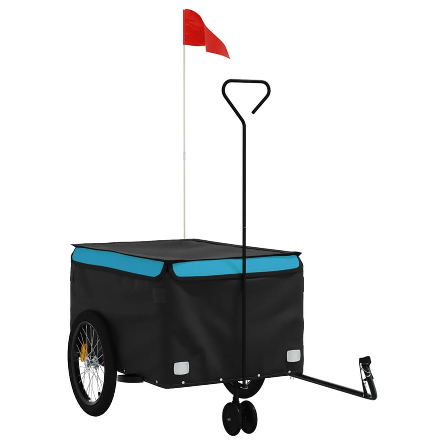 Fietstrailer 45 Kg Ijzer Zwart En 137 x 68 x 59 cm