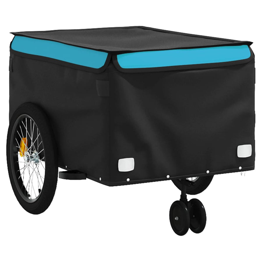 Fietstrailer 45 Kg Ijzer Zwart En 137 x 68 x 59 cm