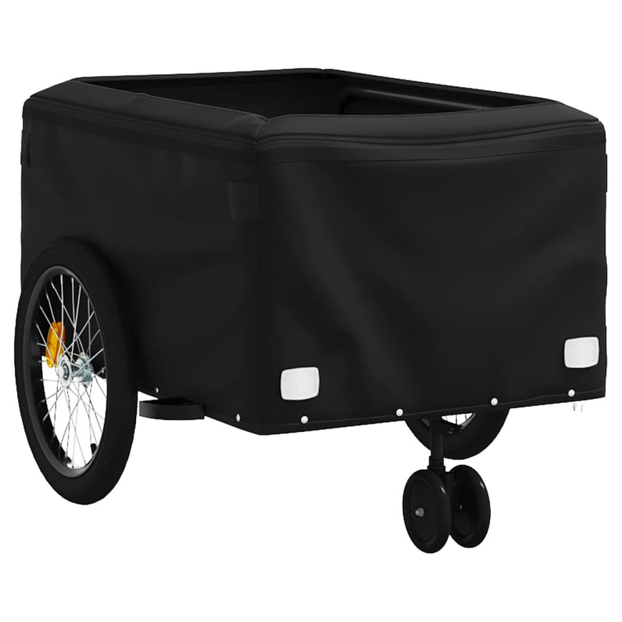 Fietstrailer 45 Kg Ijzer Zwart En 137 x 68 x 59 cm