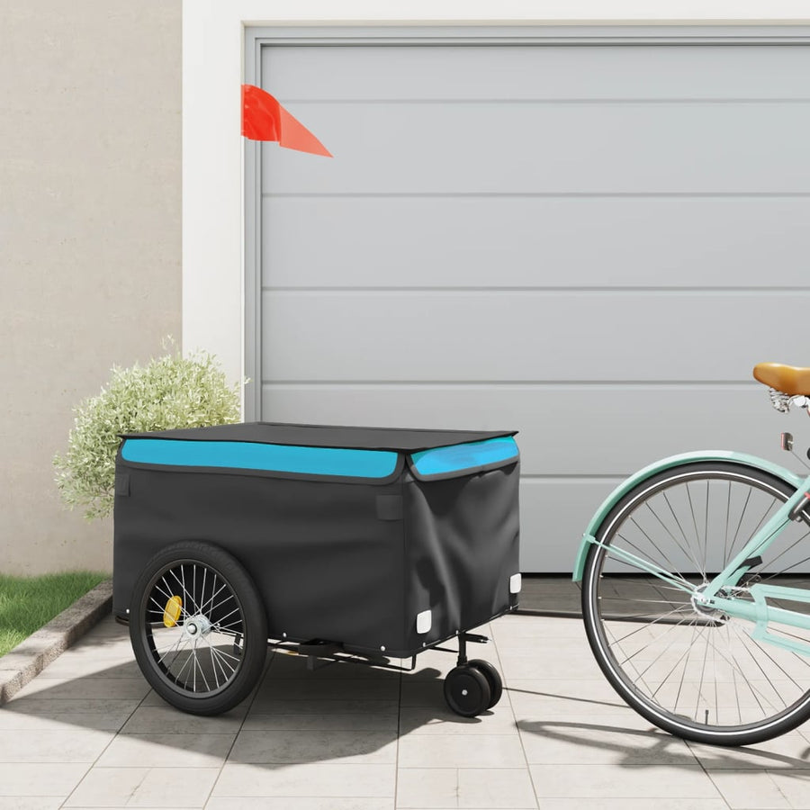 Fietstrailer 45 Kg Ijzer Zwart En 137 x 68 x 59 cm