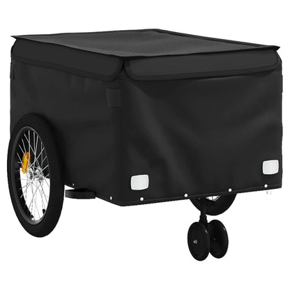 Fietstrailer 45 kg ijzer 137 x 68 x 59 cm Zwart