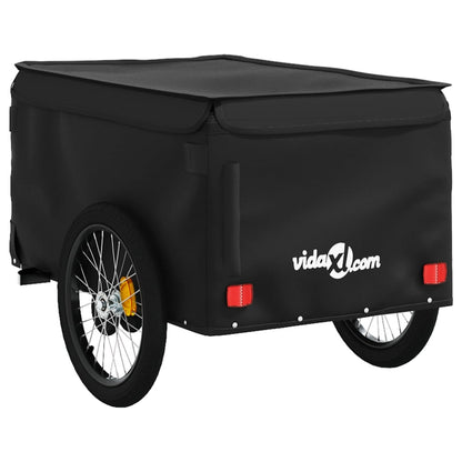 Fietstrailer 45 kg ijzer 137 x 68 x 59 cm Zwart