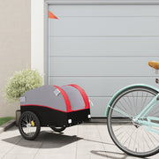 Fietstrailer 30 kg ijzer zwart rood