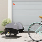 Fietstrailer 123x52x53 cm ijzer zwart grijs