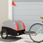 Bicycle trailer 45 kg iron black and orange