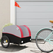 Fietstrailer 45 kg ijzer zwart rood