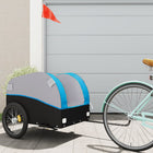 Bicycle trailer 45 kg iron black and blue