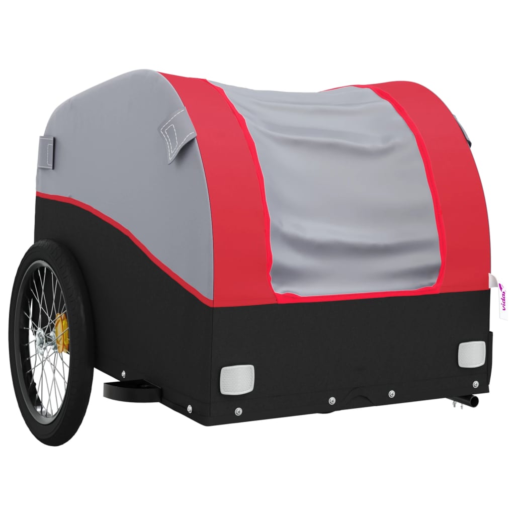 Fietstrailer 45 Kg Ijzer Zwart En 133 x 68 x 68 cm