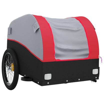 Fietstrailer 45 Kg Ijzer Zwart En 133 x 68 x 68 cm