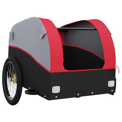Fietstrailer 45 Kg Ijzer Zwart En 133 x 68 x 68 cm