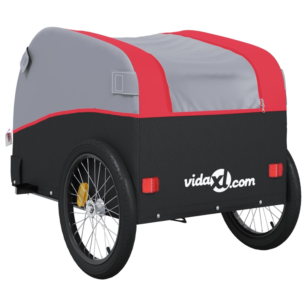 Fietstrailer 45 Kg Ijzer Zwart En 133 x 68 x 68 cm