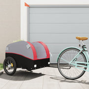 Fietstrailer 45 kg ijzer rood 133x68x68 cm
