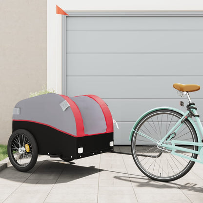 Fietstrailer 45 Kg Ijzer Zwart En 133 x 68 x 68 cm