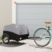 Fietstrailer 45 kg ijzer zwart grijs
