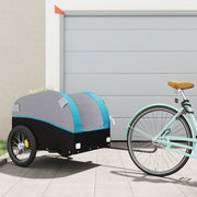 Fietstrailer 45 kg ijzer zwart blauw