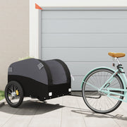 Fietstrailer 45 kg ijzer zwart 133x68x68 cm