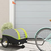 Fietstrailer 123x52x53 cm ijzer zwart groen